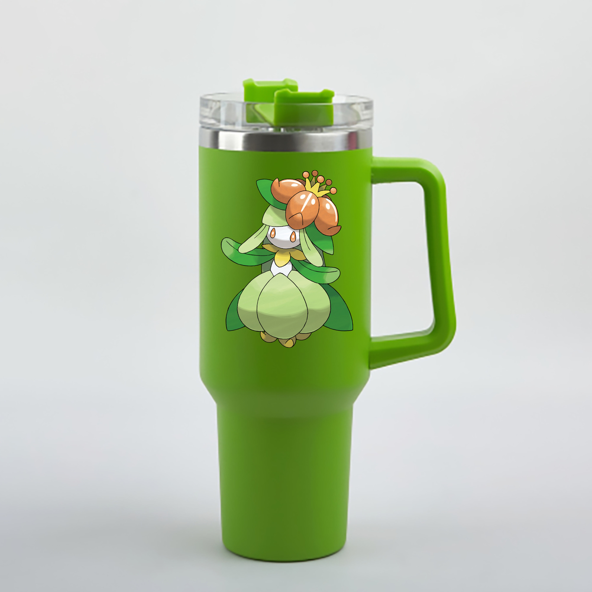 （画像用） ポケットモンスター Pokémon 1200mL車用タンブラー - クリスタルステッカー（プラスチックストロー付き）